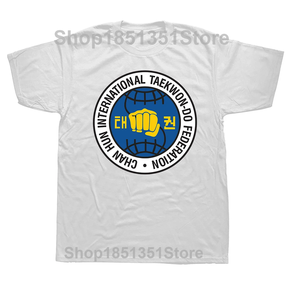 مضحك الدولية TAEKWONDO FEDERATION ITF الكاراتيه تي شيرت الجرافيك القطن الشارع الشهير قصيرة الأكمام هدايا عيد ميلاد تي شيرت #2