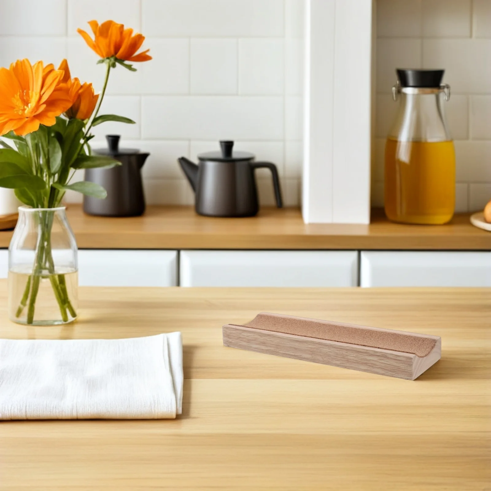 

Стойка для выставки товаров скалки 9,82x3,14x0,98 дюйма, деревянная основа для выпечки теста, пиццы, помадки, печенья, корки, органайзер для хранения макарон