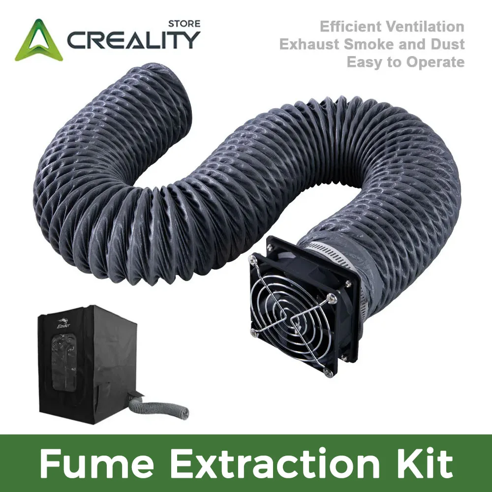 

Creality 3D Printer Enclosure Fume Extraction Kit 4000RPM Efficient Ventilation Exhaust Dust Hose for Engraver Protective Cover