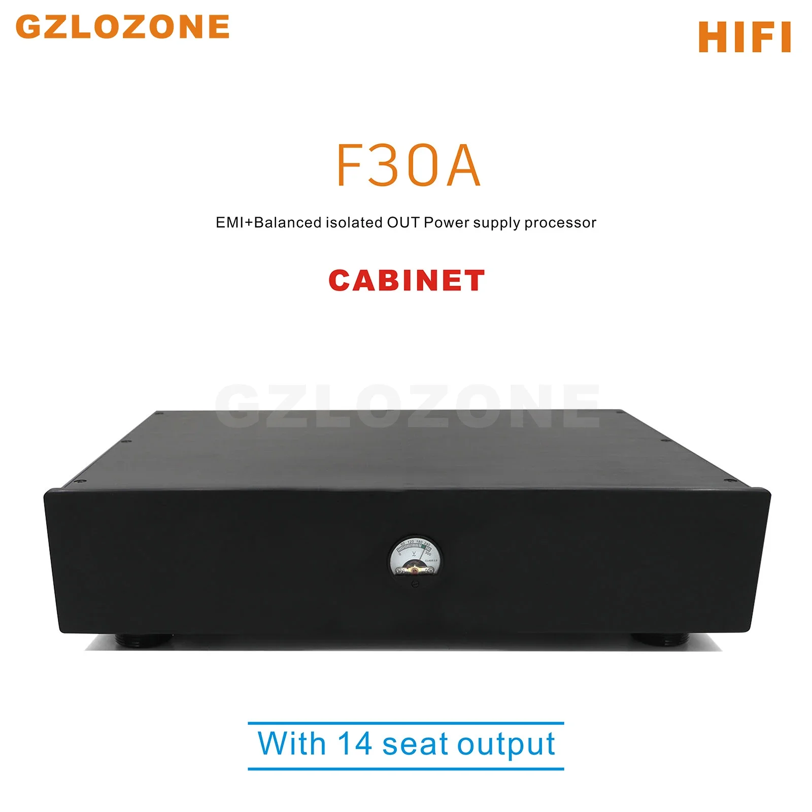 HIFI F30A Power Supply Processor EMI Purification+Balanced Isolated OUT With 14 Seat Output Filter Distributor