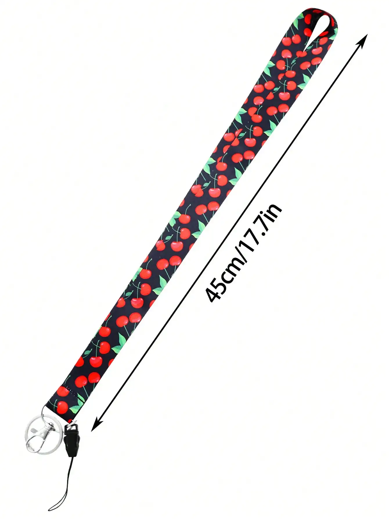 لطيف الكرز المعلم الحبل لمفتاح المفاتيح معرف شارة اسم حامل بطاقة الرقبة شريط لتعليق الهاتف المحمول حلقة رئيسية اكسسوارات النساء هدية #6