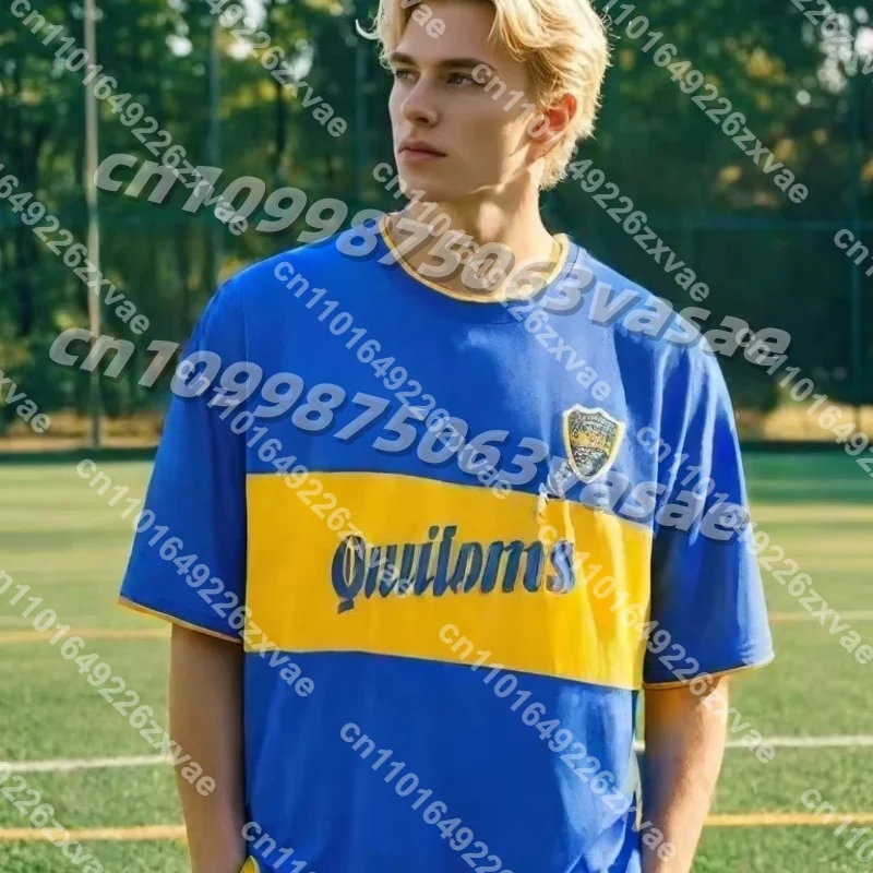 

Майка clásica Ретро Pohentas Boca Juniors para hombre_parent-chil_sports camiseta неформальная удобная версия