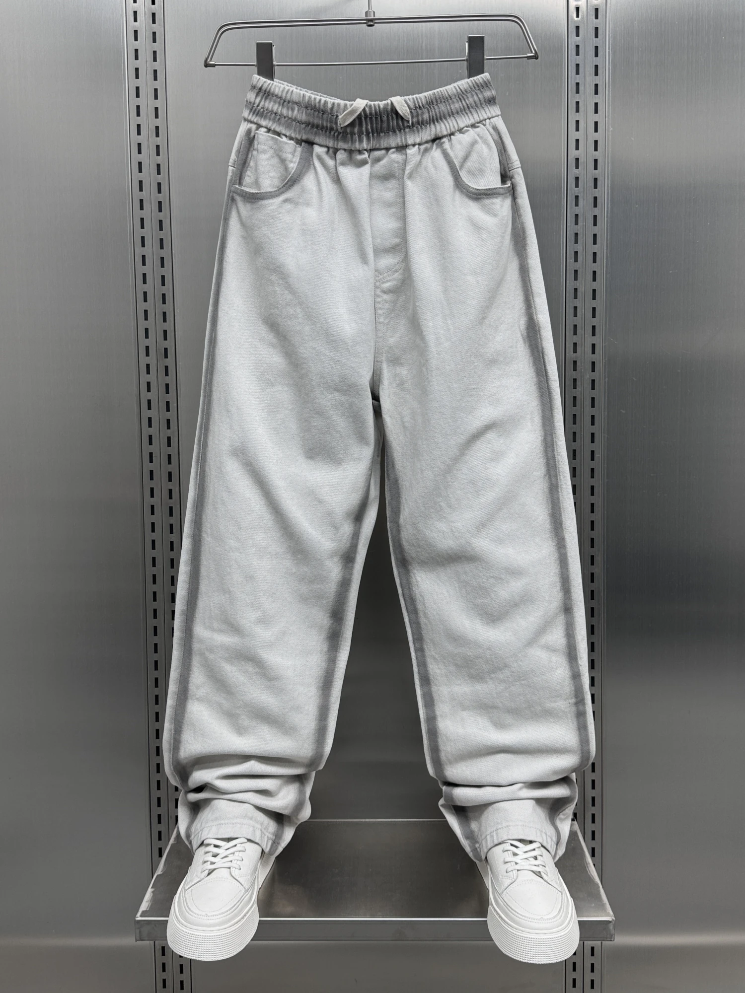 

Spring Autumn Men's Straight Leg Casual Pants Elastic Waist Sports Loose Design Harlan Hoodie Dirt Harlan Casual Pants