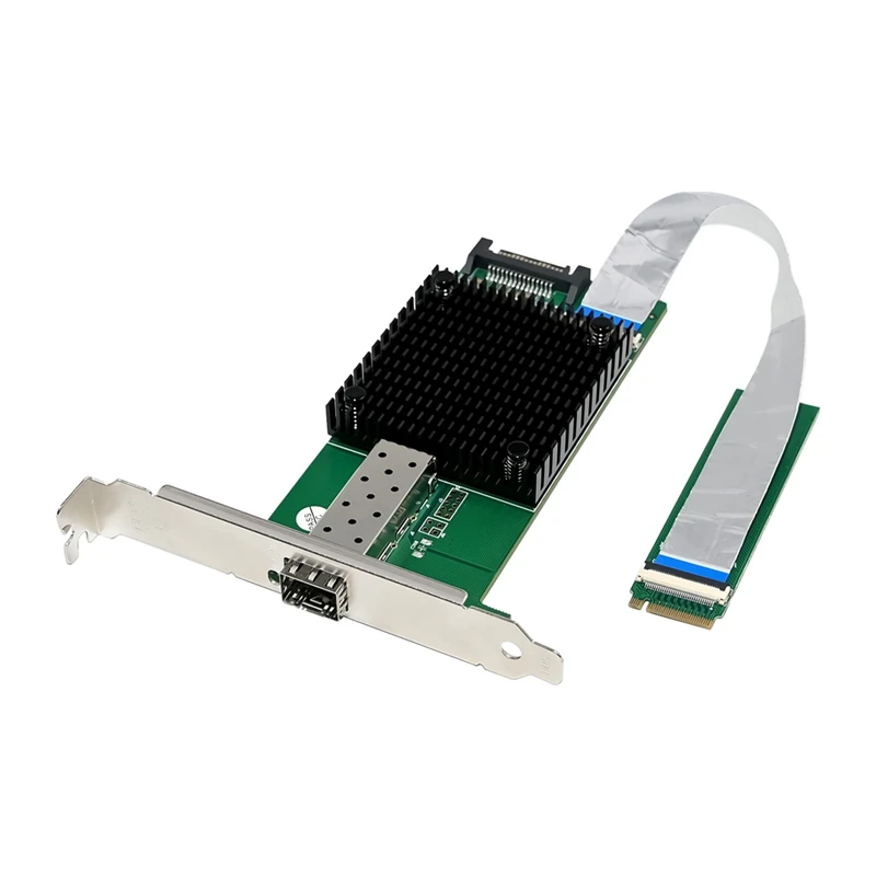 Server Network Card M.2 B+M KEY 8-Channel Single-Port 10GbE SFP Ethernet NIC Network Card for Win10 FreeBSD Linux System-A28R