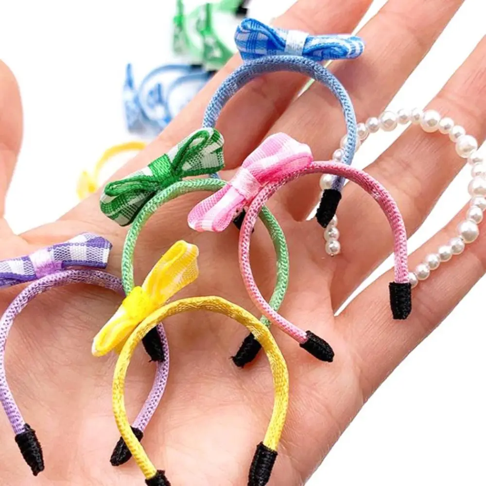 Fashion 1/12 Dollhouse Accessories Doll Bow Headband ob11 DIY Dolls Boutique Decorations Handmade Doll Hair Accessories