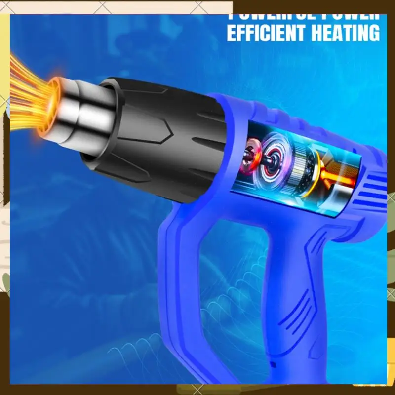 

Three-Nozzle Hot Air Gun Dual Speed Adjustable Heat Gun For DIY, Paint Stripping, Shrinking PVC, Drying Crafts EU Plug-ABNJ