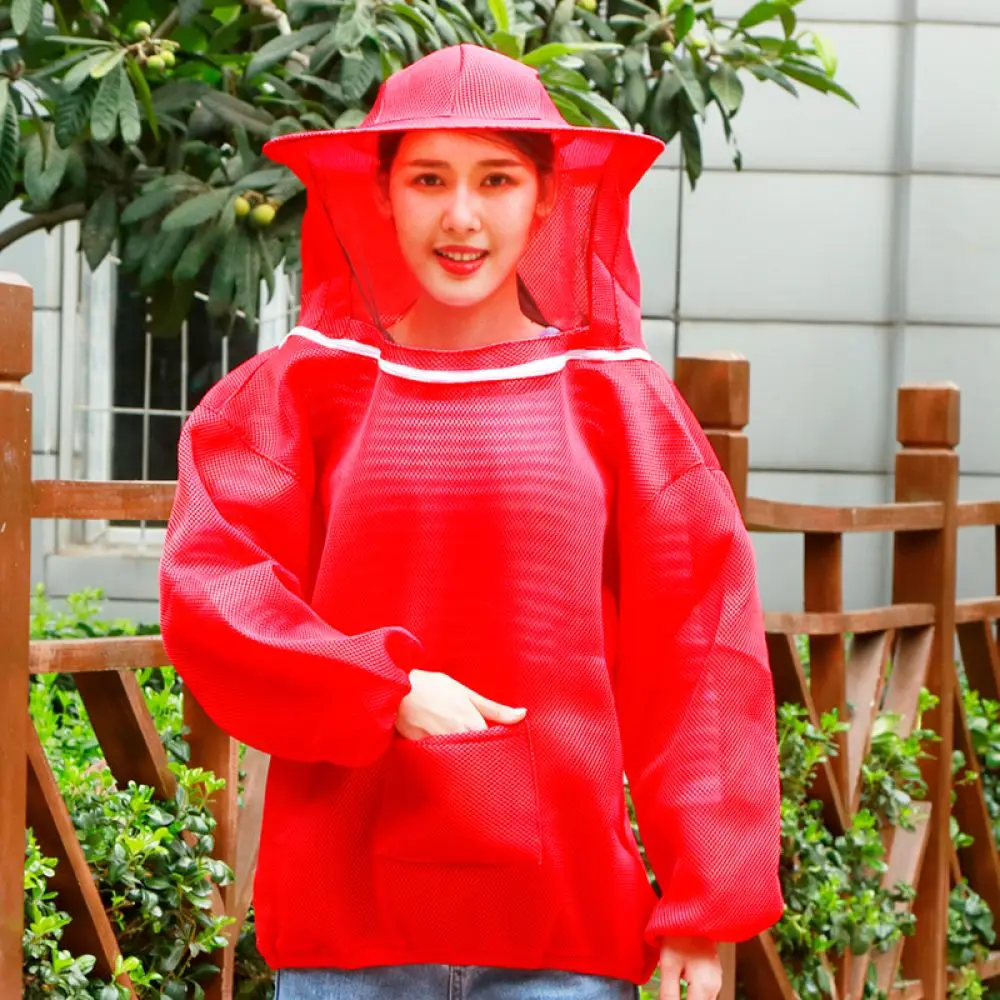 For Bee Warrior Beekeeping Jacket Breathable Polyester Anti Bee Suit Protective Clothing For Garden Beehive Inspection