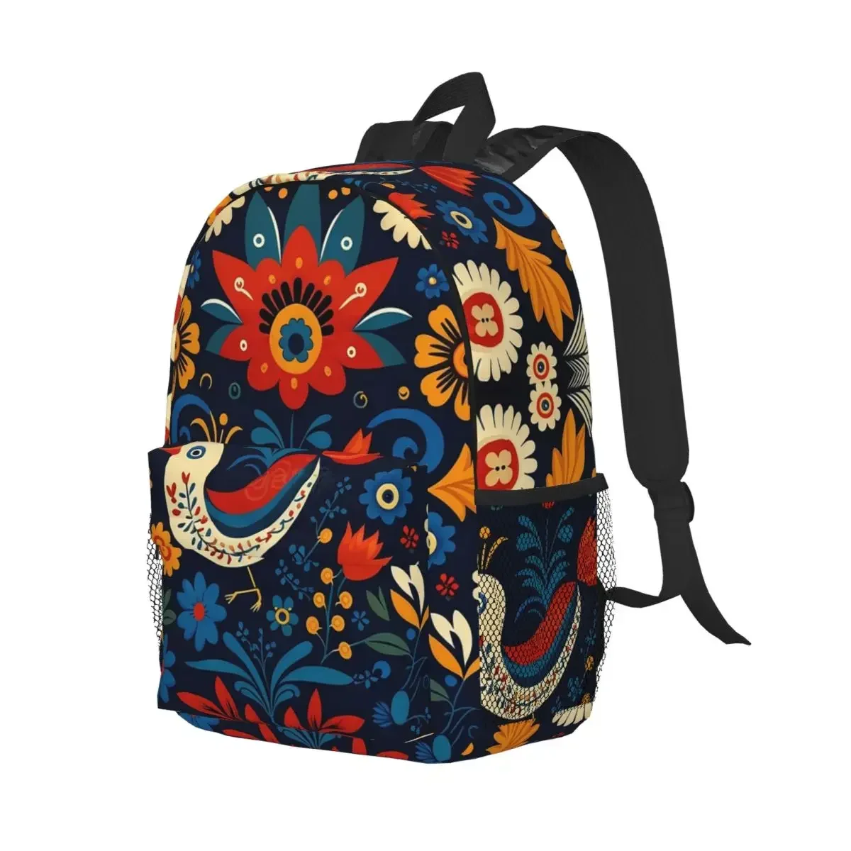 

Польский народный рюкзак с цветочным принтом, студенческий рюкзак для мальчиков и девочек, детская школьная сумка, сумки на плечо для ноутбука для мужчин и женщин