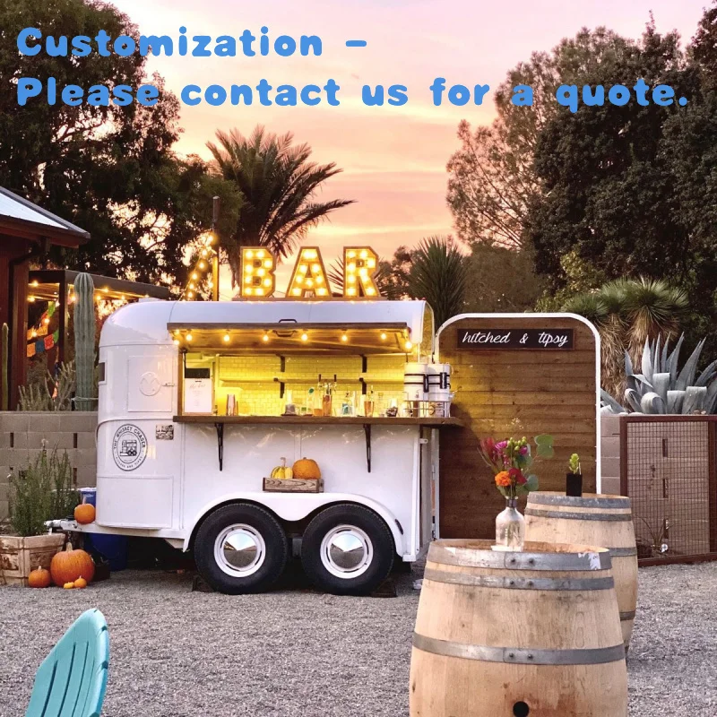 

на заказ.Киоск для еды с новой формой, кофейный бизнес-бар с прицепом для лошадей, мобильный телефон