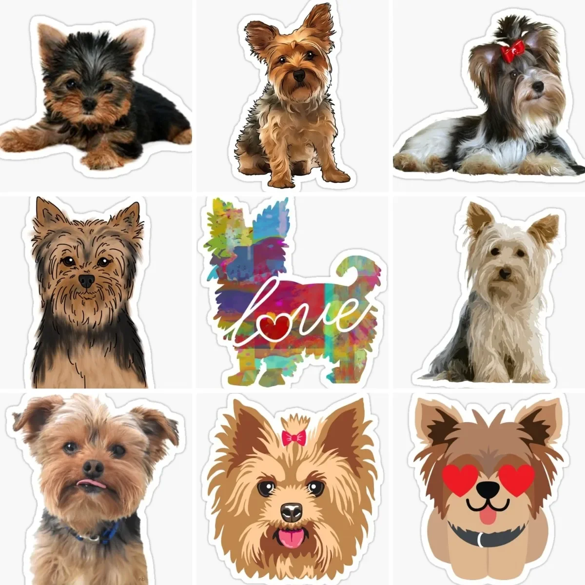

Yorkshire Dog Pets Cute Creative Sticker Motorcycle Laptop Window Car Truck Wall Bicycle Doghouse Helmet Room Decoration Decal