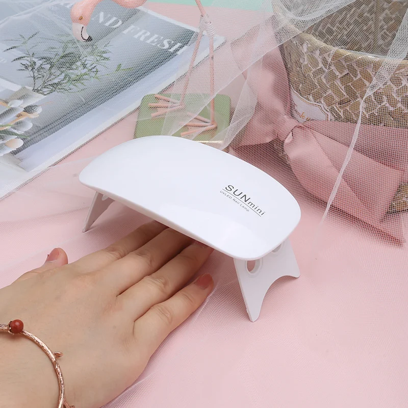 Mini USB Foldable Mouse Shape UV LED Nail Lamp for Gel Polish Small Manicure Dryer