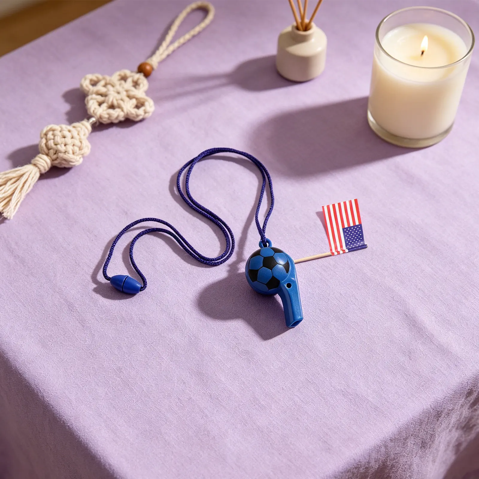 20Pcs Country Flag Soccer Whistle Loud Sports Whistle for Fans Stadium Crowd Coordination Travel Friendly Game Day Cheering Prop