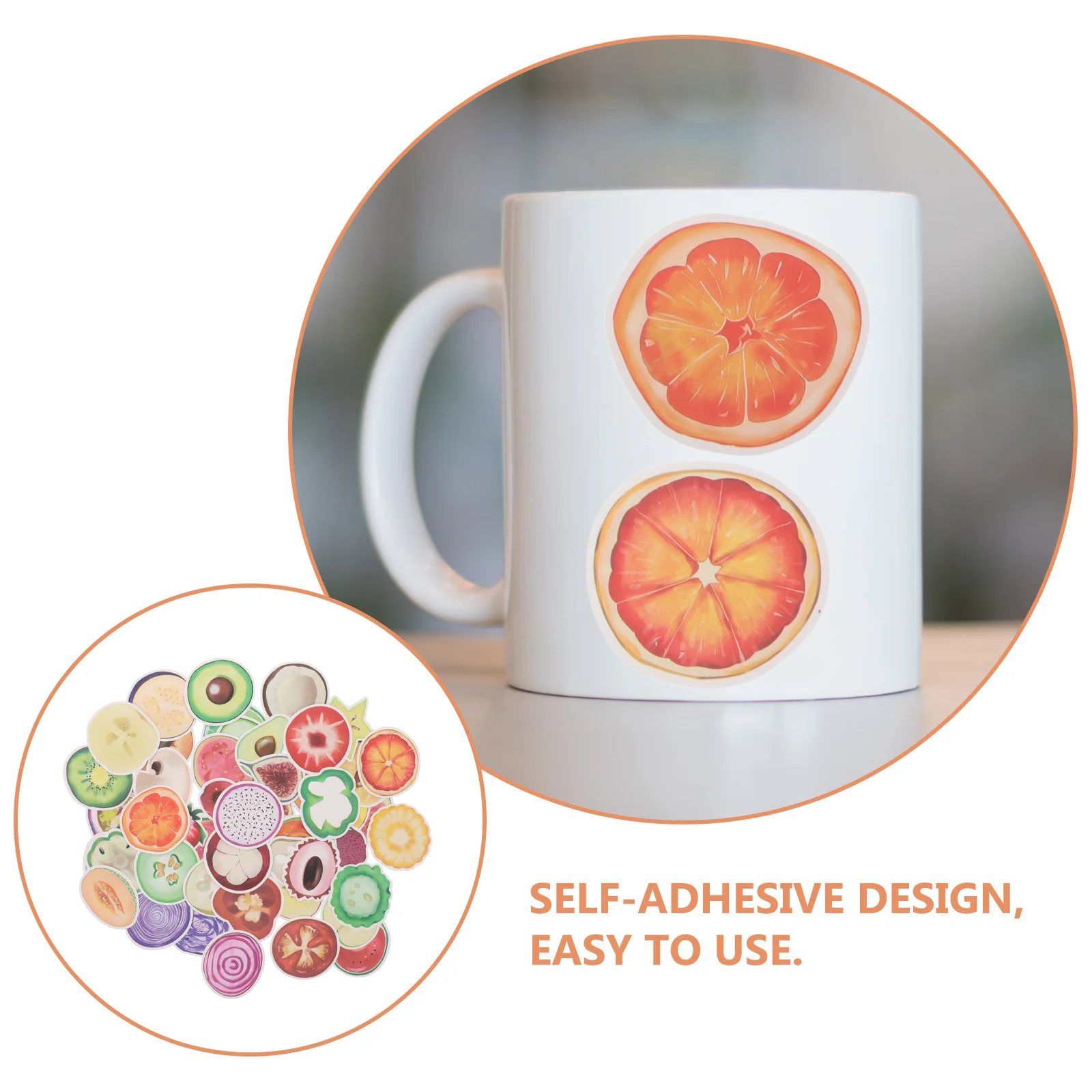 50 قطعة ملصقات الفاكهة لطيف الكرتون صائق لأجهزة الكمبيوتر المحمول زجاجة ماء جراب هاتف سكرابوكينغ ملصقات الزخرفية ذاتية الصنع القابلة للإزالة #6