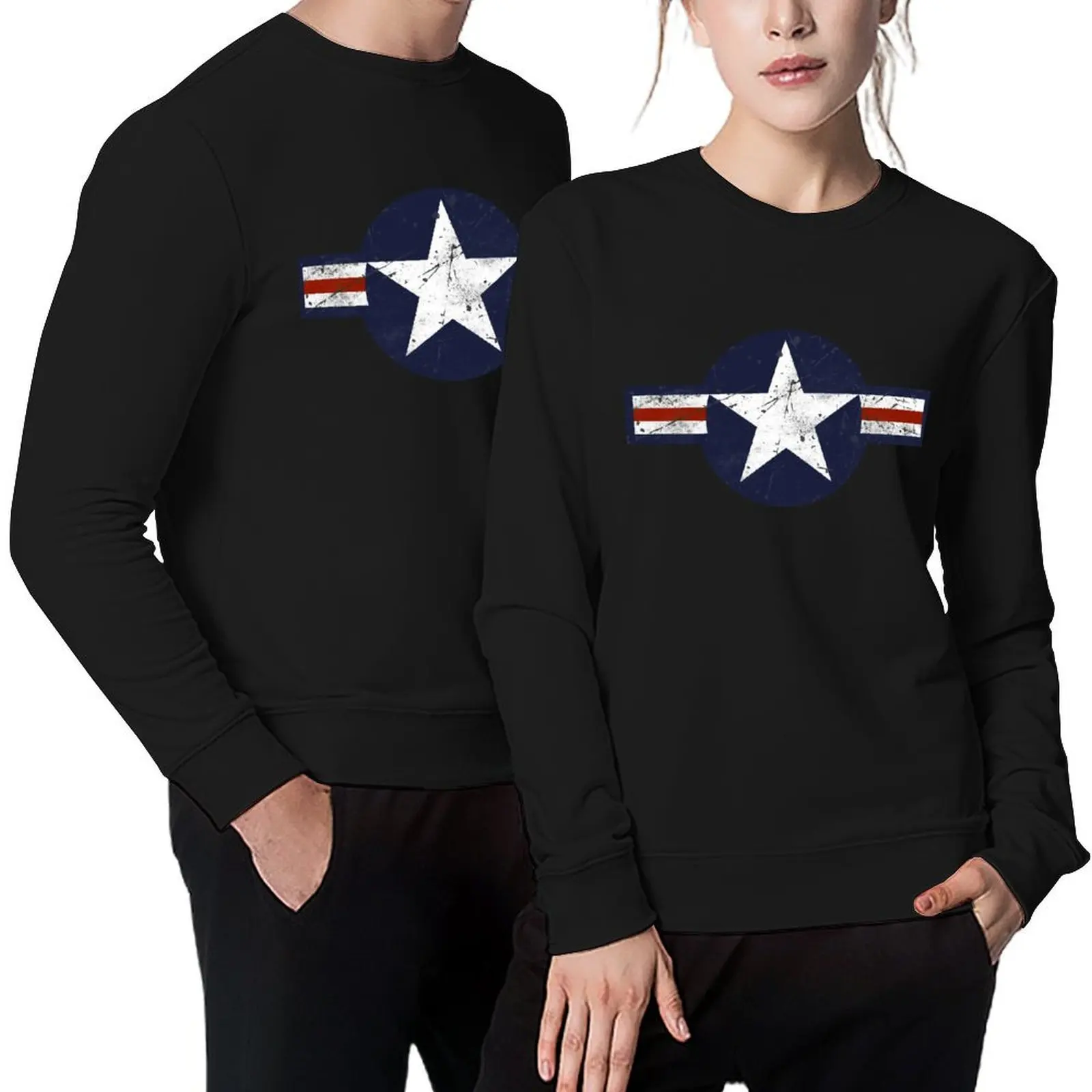 

USAF Air Force Roundel Emblem Official Pullover graphic t shirts men men's sweat-shirt set men clothes hooded sweatshirts