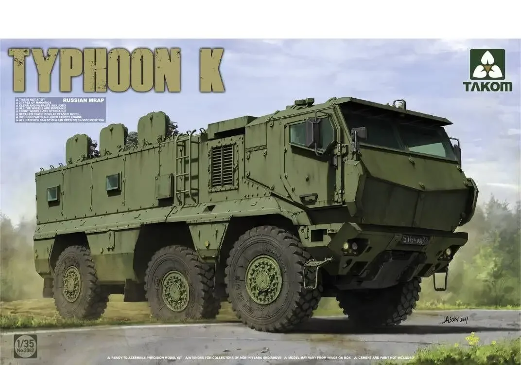 TAKOM 2082 1/35 Russian KamAZ-63968 Typhoon K MRAP Model Kit