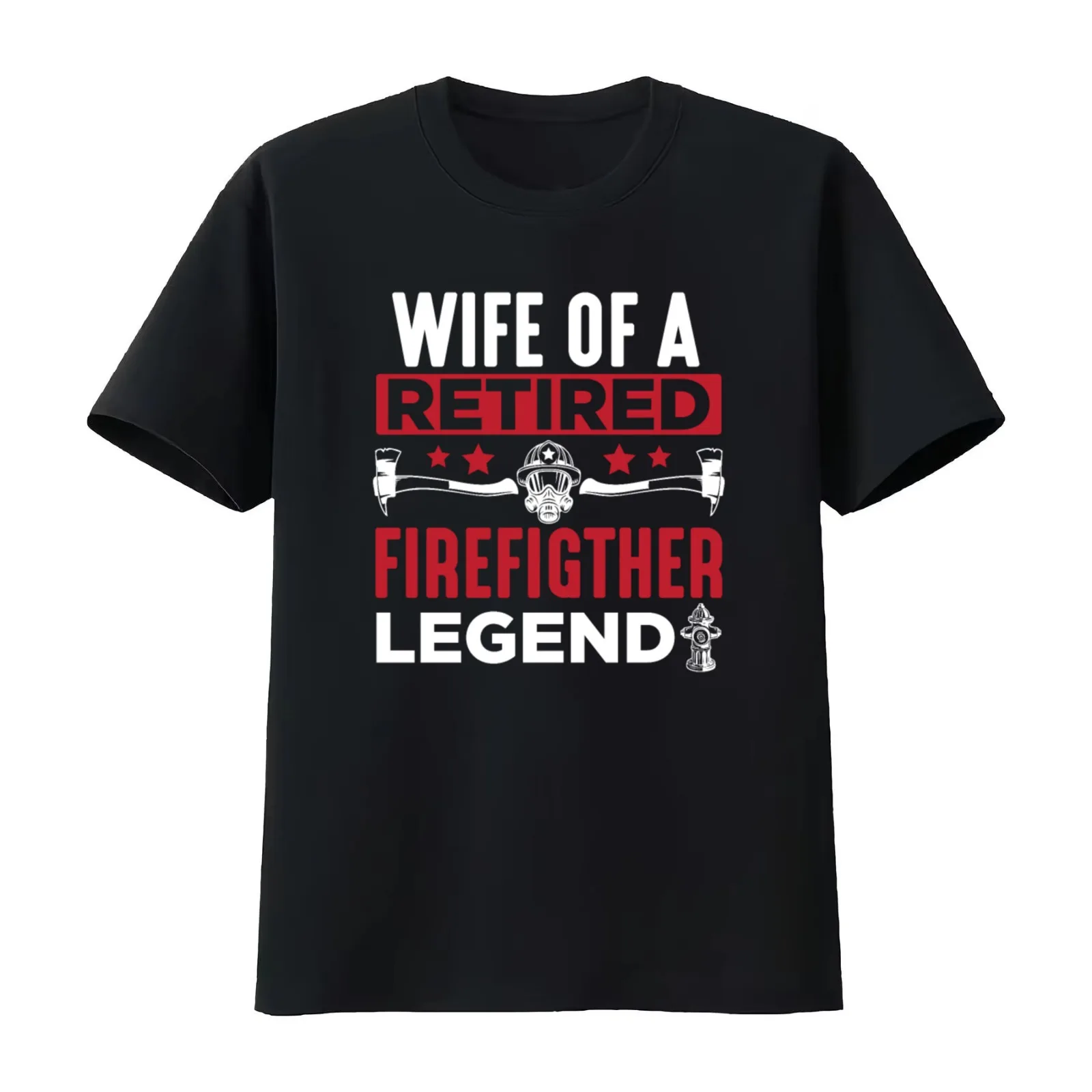 Fireman Wife Retirement Retired T-Shirt Summer Casual Cotton Tee Oversized Streetwear Tops Vintage Graphic Print 100% Cotton