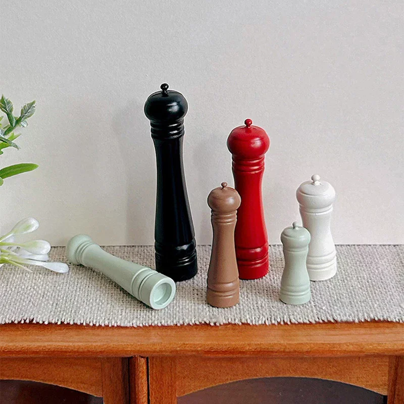 3Pcs Doll House Furniture Gift Dollhouse Alloy Cooking Pepper Grinding Bottle Miniature Mini Scene Model Doll Accessories