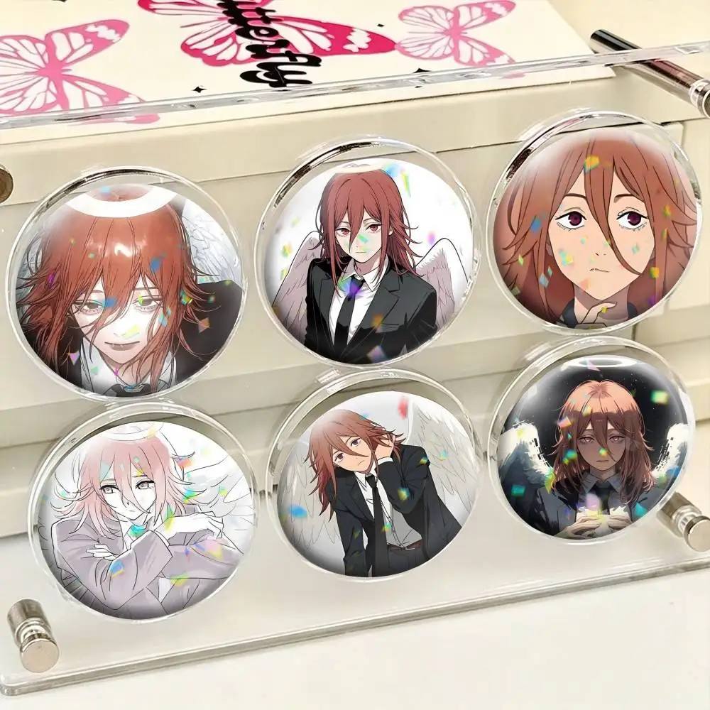 Angel Devil Chainsaw Man Hype anime 25 32 44 58 75mm Badges Personalized Round Brooches Pins Accessory Gift