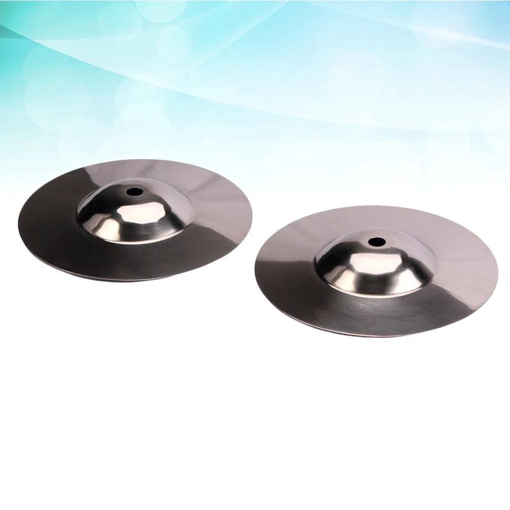 

2 Pcs Silver Cymbals Practice Percussion Accessory for Drums Symbol Instrument Crash Symbols