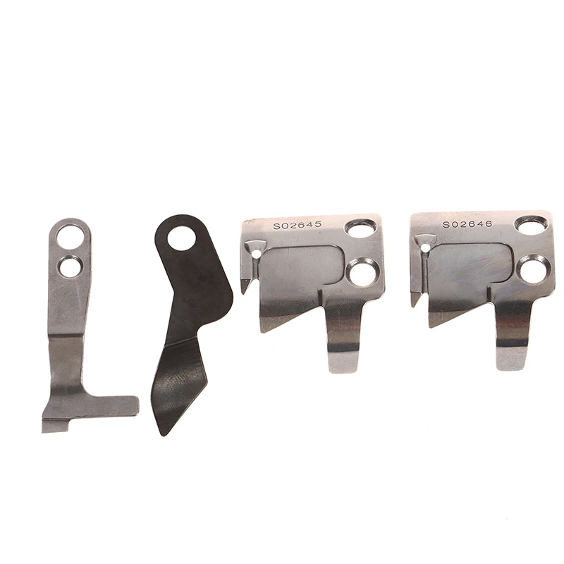 Facas móveis e fixas para máquina de costura, máquina de costura, Thread Cut Blade, Automatic Wire Cutting Dividing Scissors, S026, 37, 45, 46