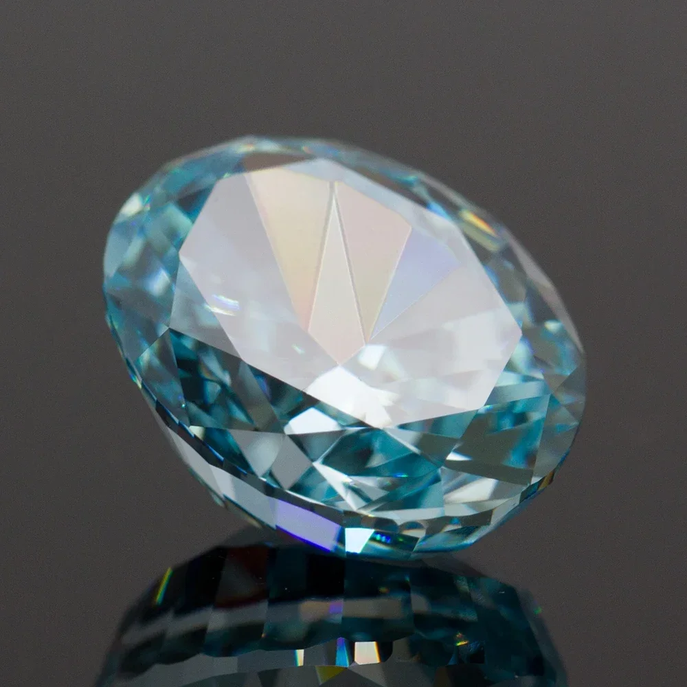 Zircônia cúbica luz aquamarine forma oval 4k corte de gelo esmagado grau superior sintético solto de alta qualidade para fazer jóias