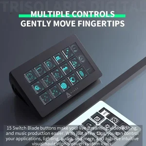 لوحة مفاتيح Ajazz-Desktop Helper Console ، وحدة تحكم سطح المكتب ، برمجة مريحة ، إصدار مفتاح اختصار الفيديو ، AKP153 أفضل 12 لوحة مفاتيح لإصدار الفيديو للمبيعات - رقم 6