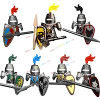 Black Snake Knights Shield Weapons Accessories Medieval Knights Building Block Action Figures Collection Toys for Children Gifts