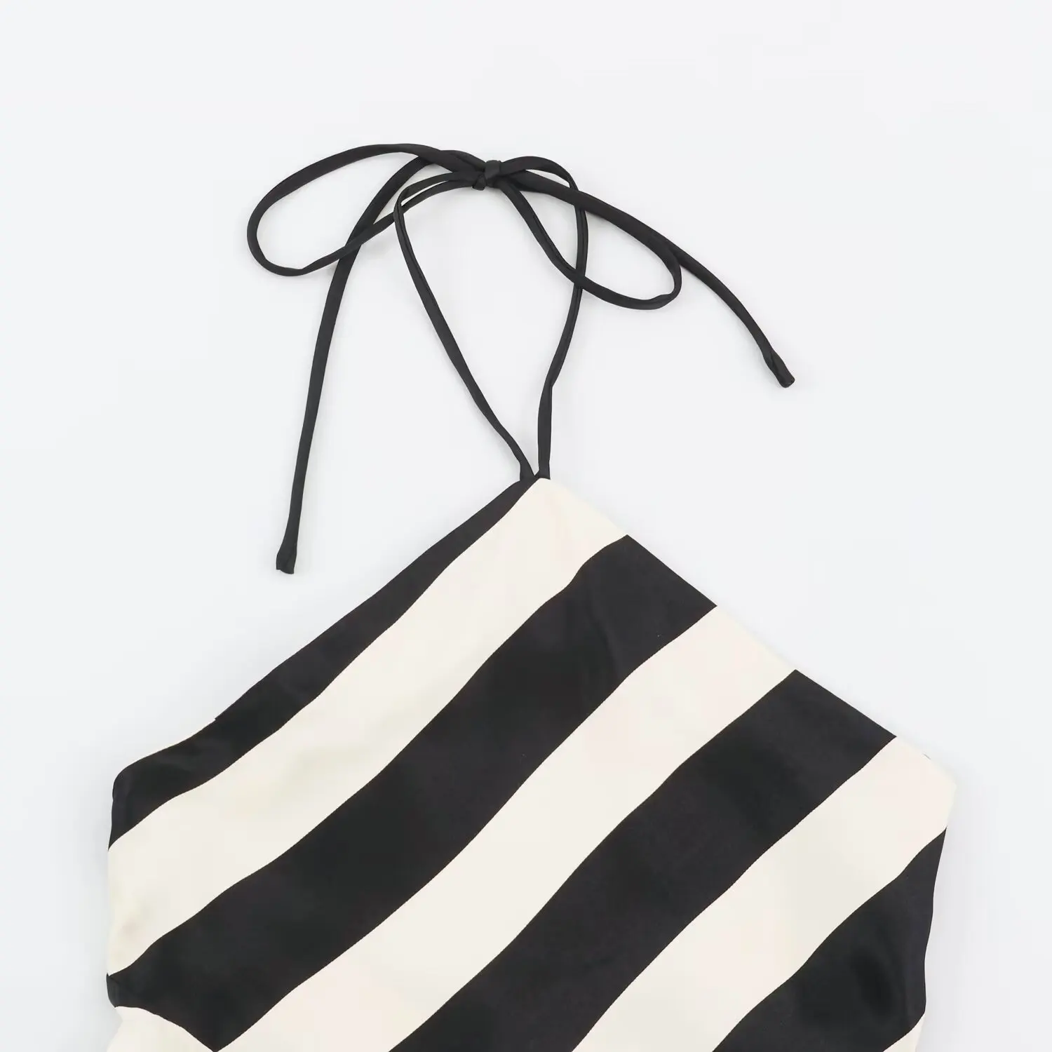 JNLEAOG Summer New Women's Fashion Stripe Neck Hanging Dress Versatile Polyester Fiber Casual Style No Sleeve China Made