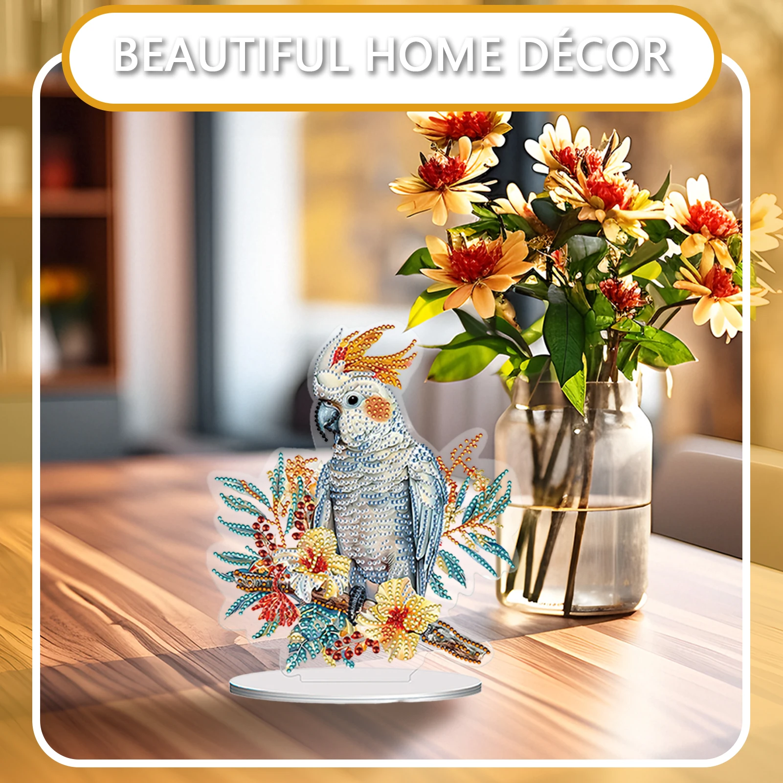 

Acrylic Special Shape Pumpkin Cross Table Top Diamond Painting Ornament Kits Diamond Painting Desktop Decors Bedroom Table Decor