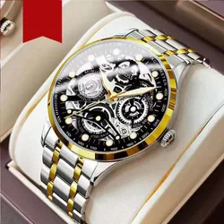 Fashionable Hollow Quartz Watch with Automatic Movement and Single Calendar