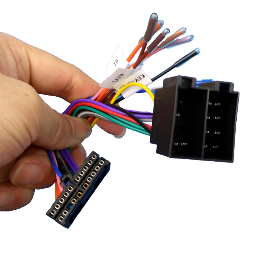 Car Audio Connector ISO Wiring Harness Radio Upgrade Black Adapter Easy To Use Anti-corrosion Material For Most Car Models