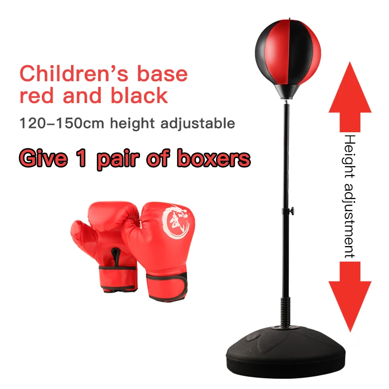 Adjustable Vertical boxing ball Boxing Punch Children's boxing punching bag gloves tumbler vertical training