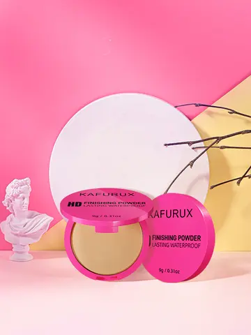 Natural Matte Pressed Powder Oil Control Brighten Whitening Face Base Foundation Compact Concealer Makeup Cosmetics