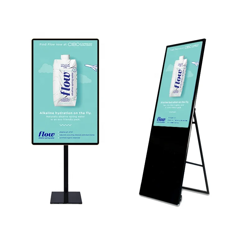 

43-Inch, portable, digital poster screen, display electronic menu board