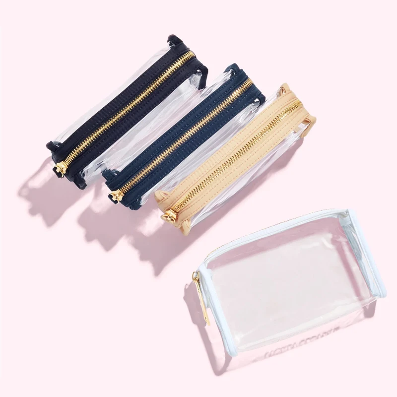 

2024 High Quality New Transparent Wash Makeup Bag Travel PVC Waterproof Cosmetic Pouch Organizer Gift