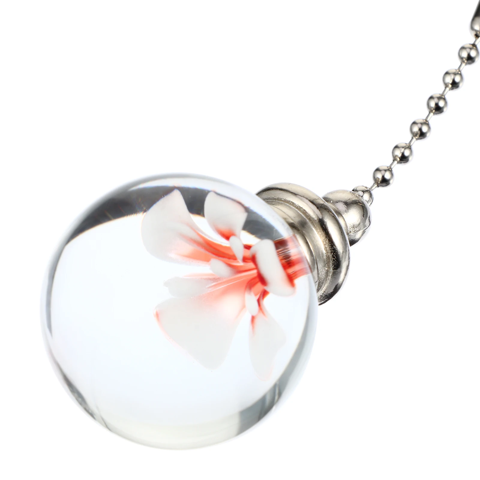 

White Crystal Chain Decorative Ceiling Pull Ornaments for Home Indoor Fashion Fine Workmanship Delicate Design