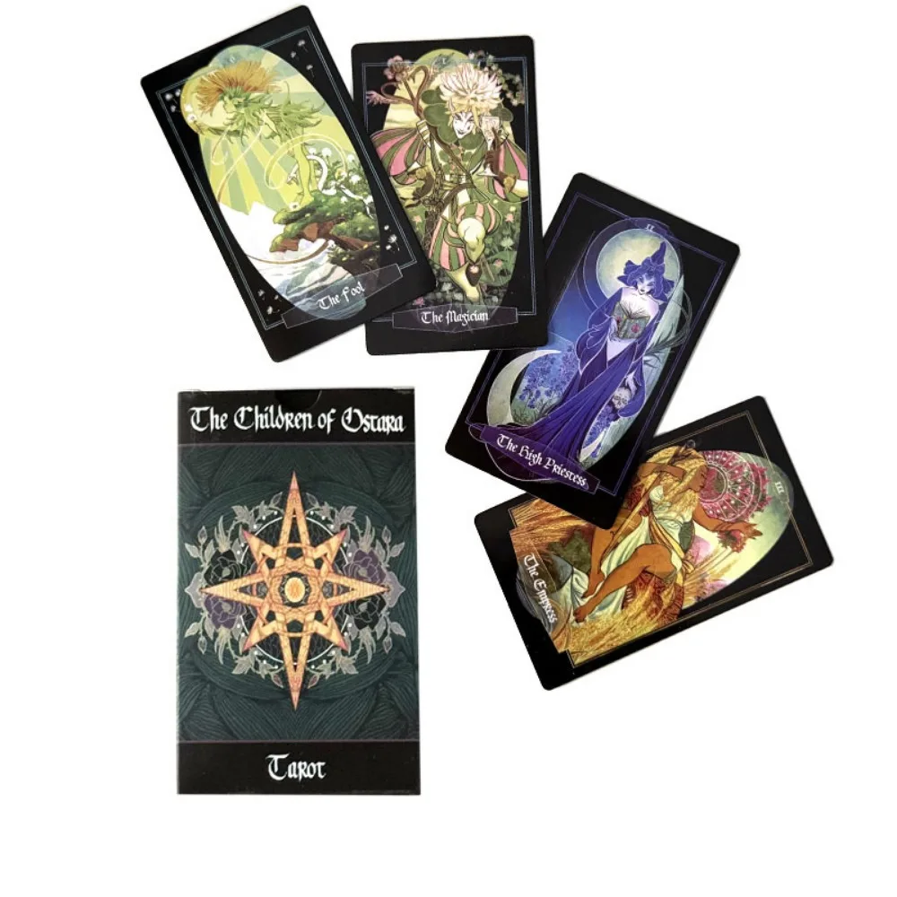 

The Children of Ostara Tarot Deck 78 Pcs Tarot Cards Based on RWS Lavishly Illustrated with Guidebook for Beginners 12*7cm