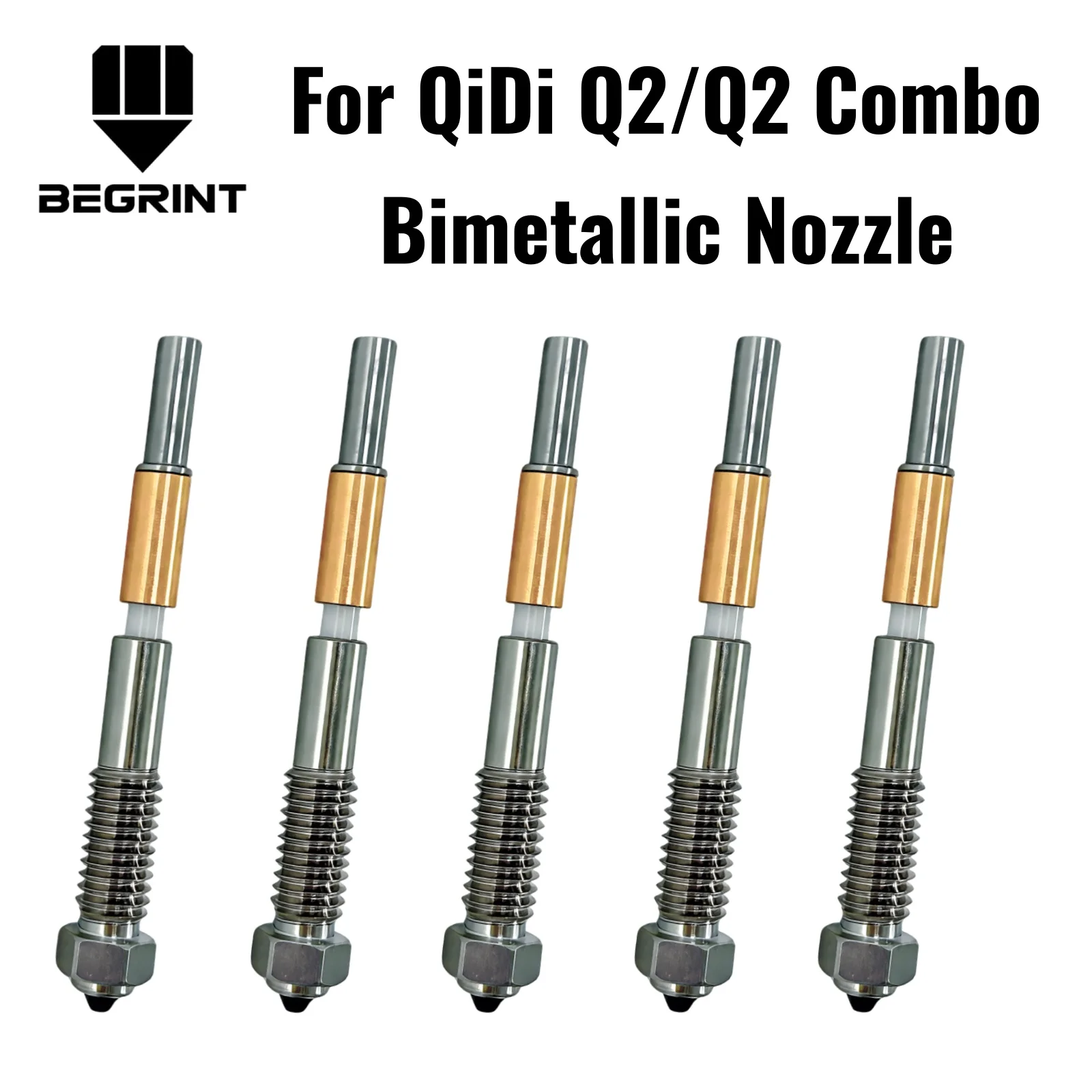 

Для QiDi Q2/Q2 комбинированная биметаллическая насадка с керамической изоляцией, встроенная конструкция, интеграционные насадки для быстрого удаления для QIDI Q2