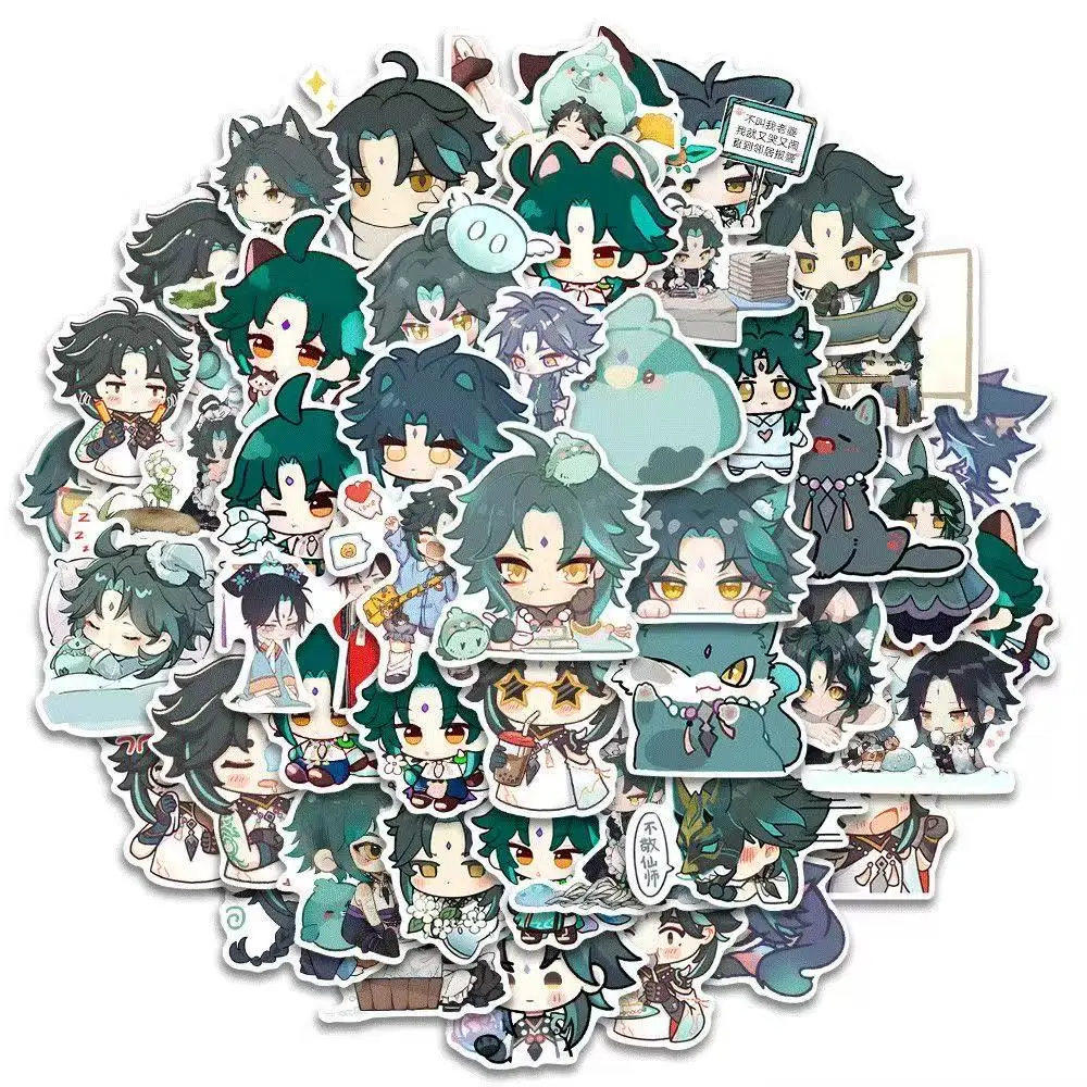 

Sunsyea Genshin Impact Merch Fans Collection Role Stickers 50 Pieces Xiao