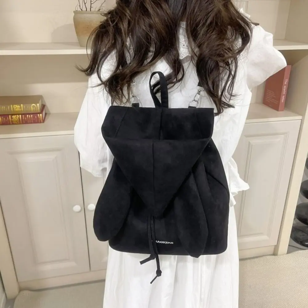 Gifts Fabric Angel Wing Backpack Adjustable Hood Shaped Flap Drawstring Backpack Minimalist Hooded Backpack for Women