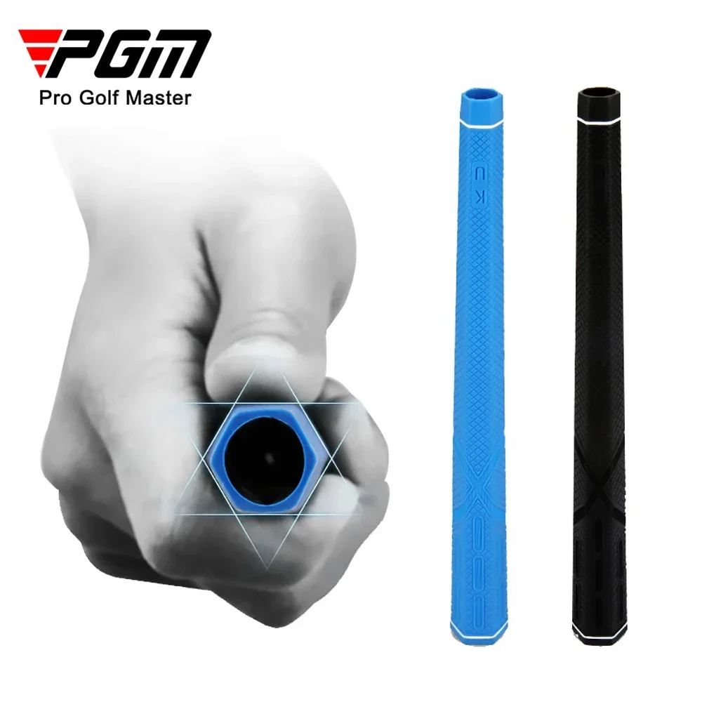 PGM Golf Club Grips Hexagonal Grip Rubber Grip Applicable for Iron and Wooden Golf Clubs Putter Grip Black/Blue SB004