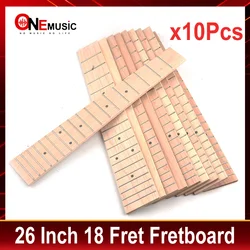 10Pcs Maple Fretboard Ukulele Fingerboard for 26 Inch Tenor Ukulele with 3mm Dot 18 Fret Fretboard UK Parts