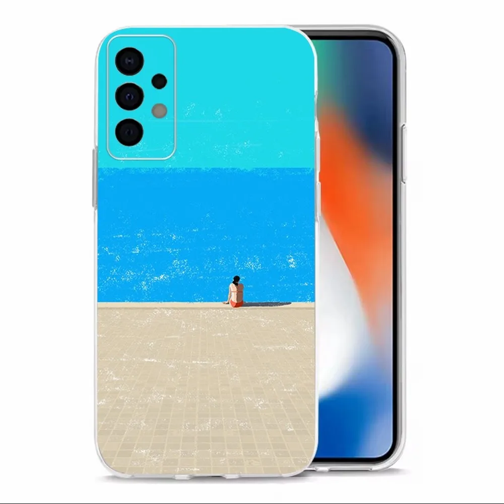 David Hockney Art Phone Case For Samsung Galaxy A71,70,52,40,51,31,A50,21S,30S,Note20ultra Transparent Cover