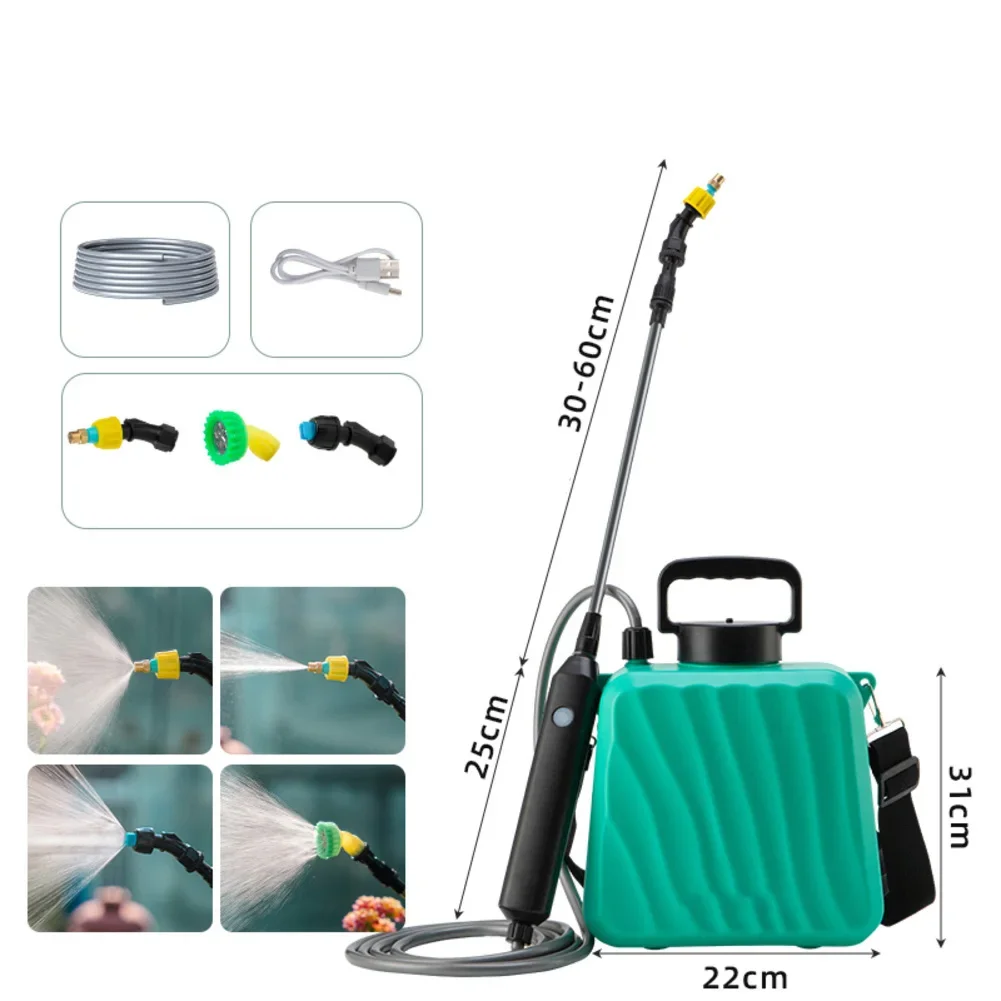 

5L USB Rechargeable Battery Powered Garden Sprayer with 3 Adjustable Nozzle Types for Efficient Gardening Tasks