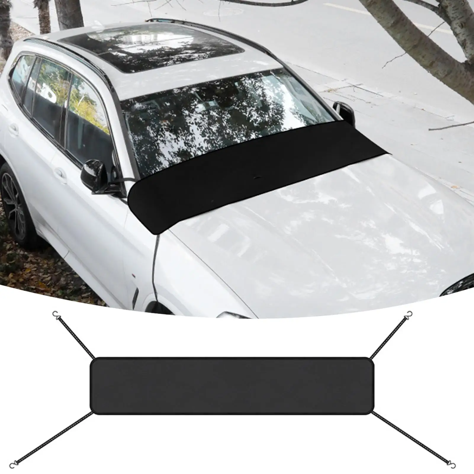 Windshield Cover for Ice Snow Window Rain Rough Leaf Guard Windshield Dust Blocking Cover for Patio Outdoor Garage Apartment