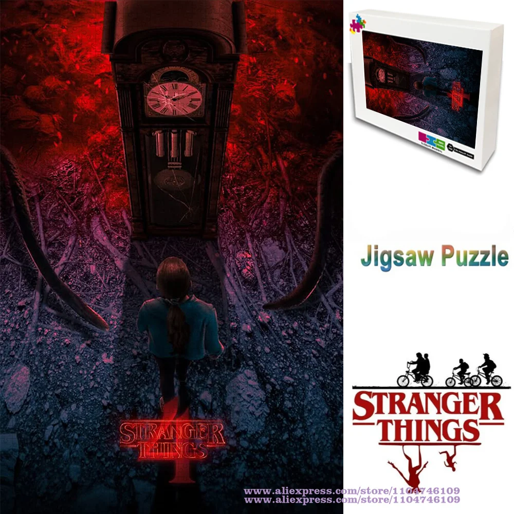 

Stranger Things Puzzle Jigsaw Classic Thrilling Series 108/200/300/500/1000/1500Pcs Intelligence Puzzles for Adults Bithday Gift