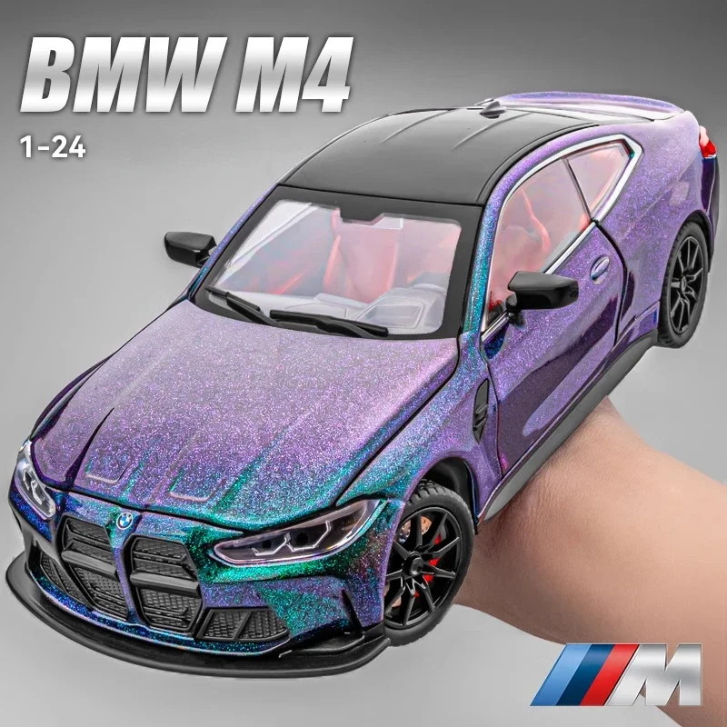 

1:24 M4 миниатюрный автомобиль из сплава, литой под давлением металлический масштаб, модель автомобиля, звук и свет, коллекция моделирования, детский игрушечный автомобиль, подарок C364