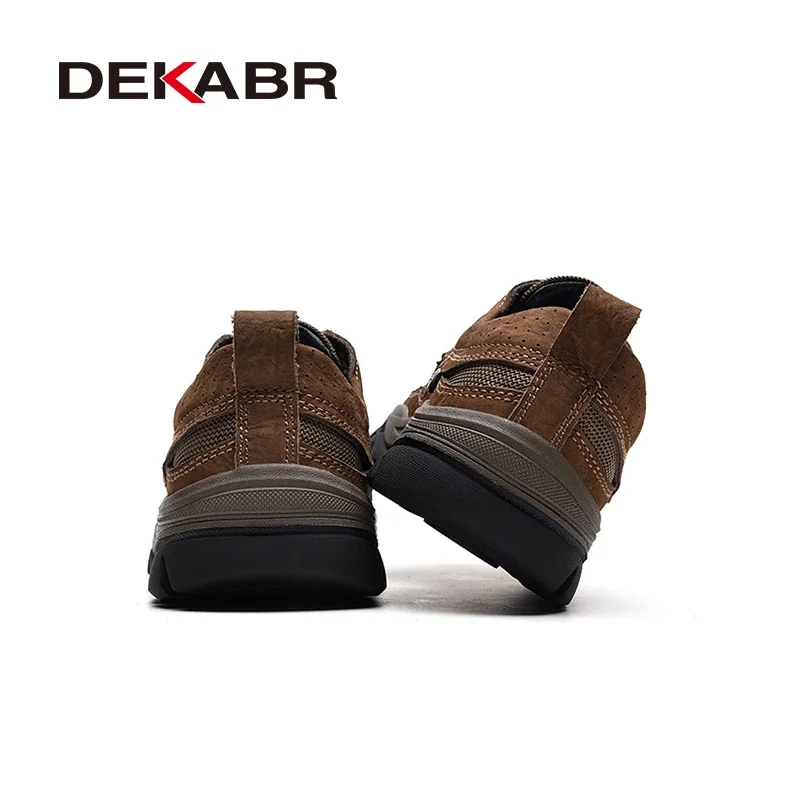 DEKABR Luxury Brand Comfortable Classical Men Loafers Wear-Resistant Genuine Leather Flats Shoes Causal Working Shoes Men