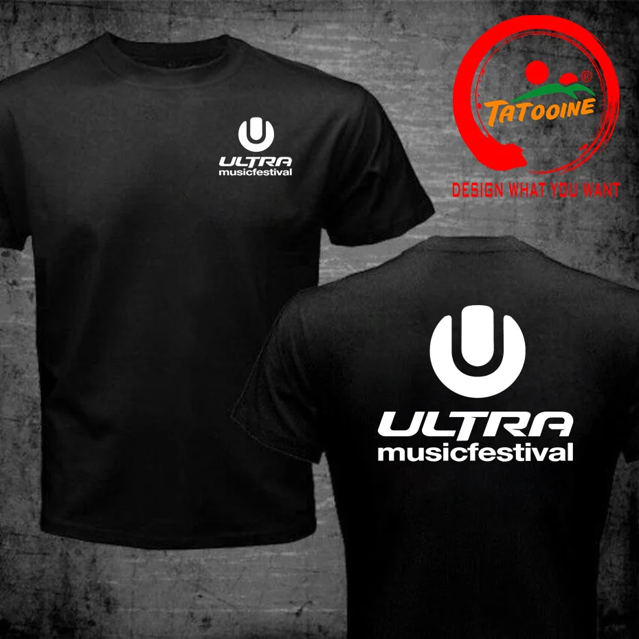 Novelty ULTRA MUSIC FESTIVAL T Shirt Men DJ Hip Hop Tee Shirt Fashion Tee Tops Adult Clothing Streetwear T-Shirt Harajuku Tshirt