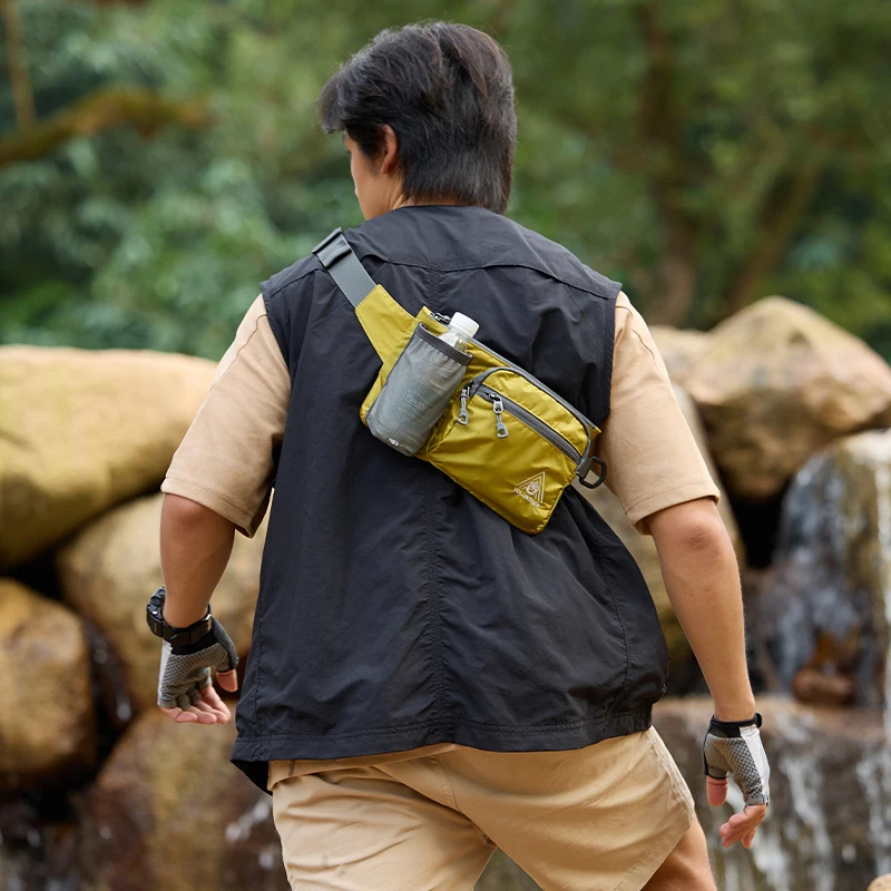 VOLUNTEER Crossbody Bag Men Casual Hiking Running Waterproof Waist Bags Man Oxford Lightweight Phone Cycling Chest Bag 1857-06